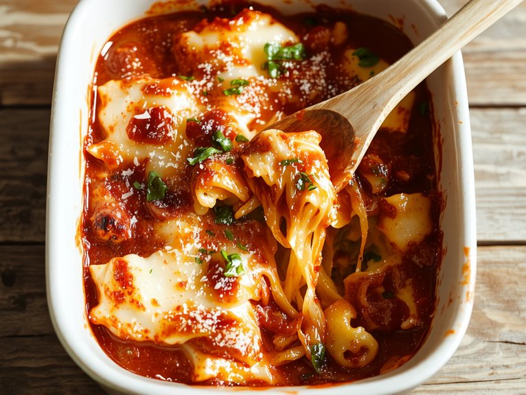 cheesy baked pasta dish