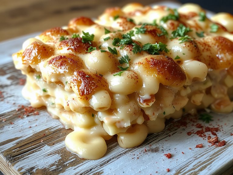 creamy cheese pasta bake