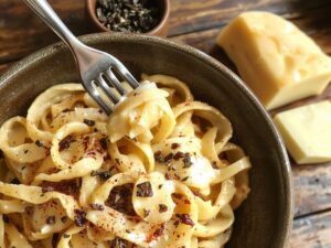 creamy cheese pasta dish