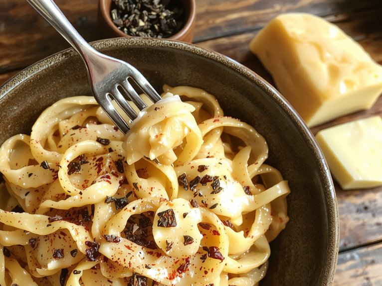 creamy cheese pasta dish