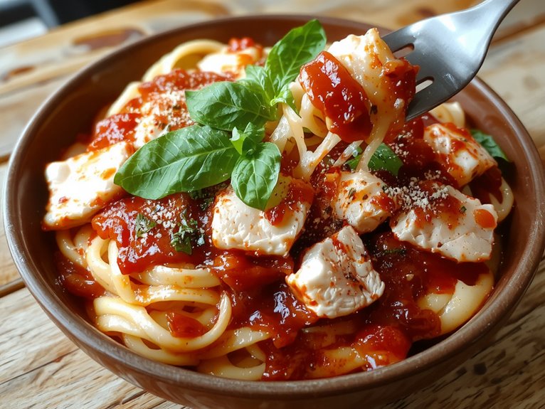 creamy cheesy chicken pasta