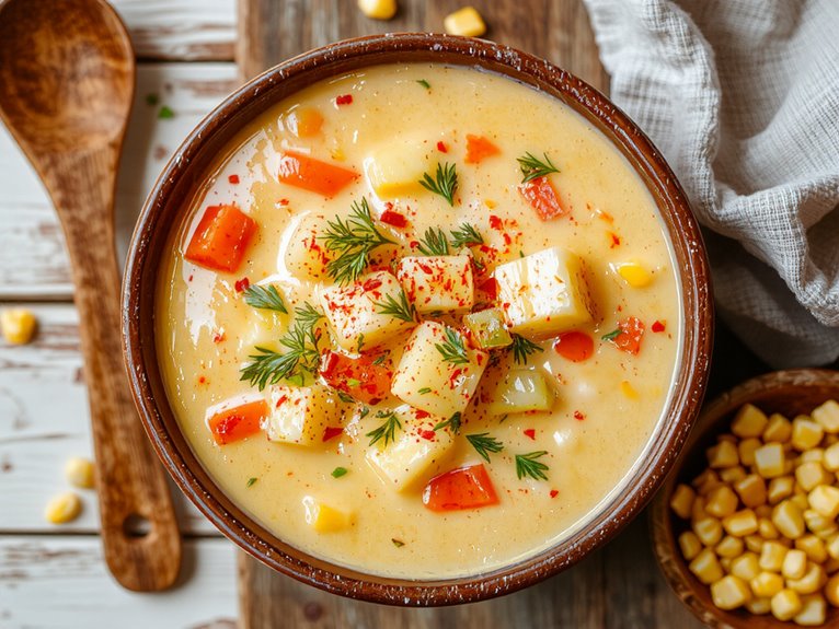 creamy corn based chowder recipe
