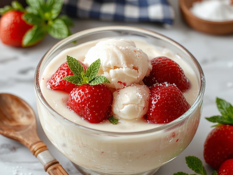 creamy homemade ice cream