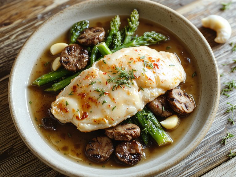 creamy mushroom wine sauce