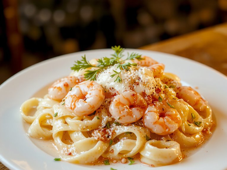 creamy shrimp alfredo pasta