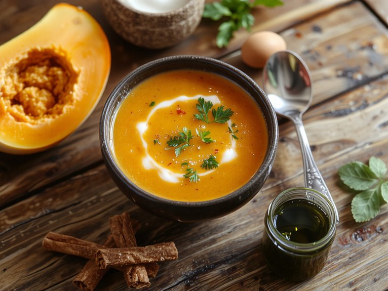 creamy spiced squash soup
