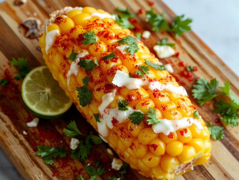 creamy spicy grilled corn