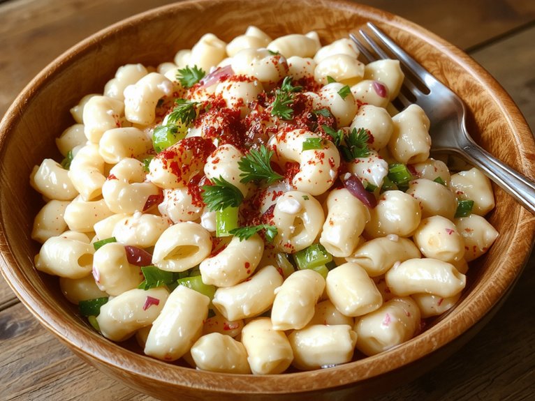 creamy tangy macaroni salad