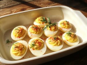 creamy yolk filled appetizers