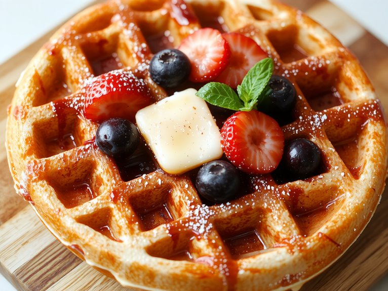 crispy fluffy belgian waffles