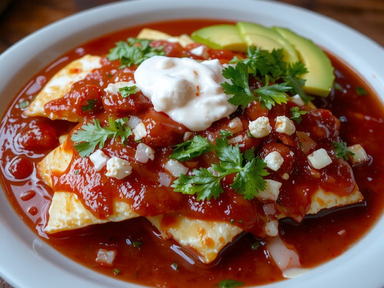 crispy tortilla salsa dish