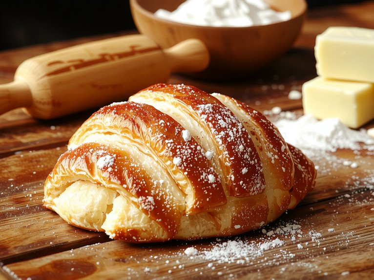 flaky buttery pastry layers