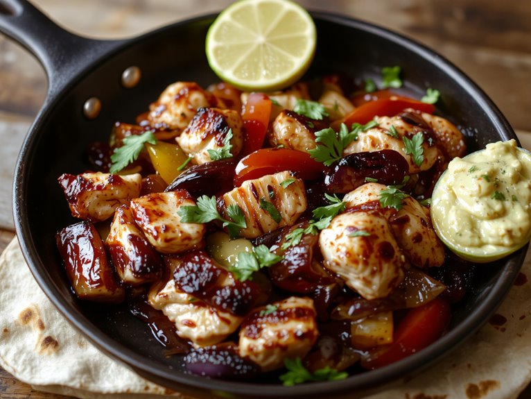 flavorful spiced chicken fajitas
