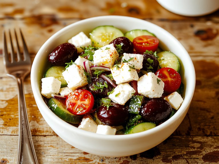 fresh mediterranean vegetable salad