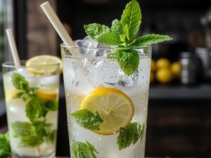 fresh mint citrus cocktail