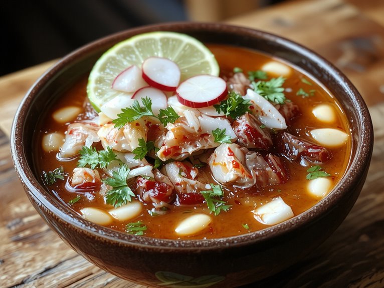 hearty mexican hominy soup