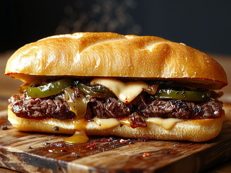 juicy beef cheese sandwich