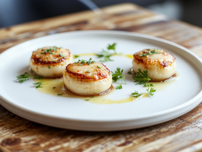 pan seared butter scallops