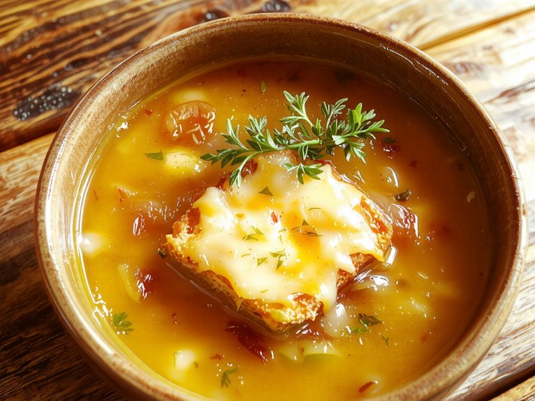 rich caramelized onion soup