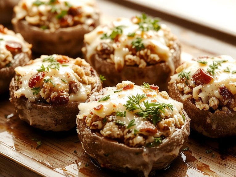 savory stuffed mushroom appetizers