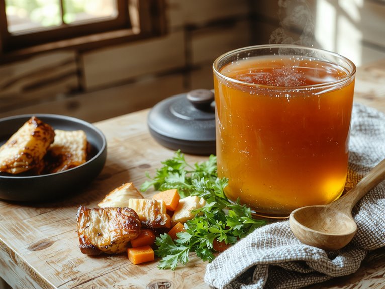 simmer bones for broth