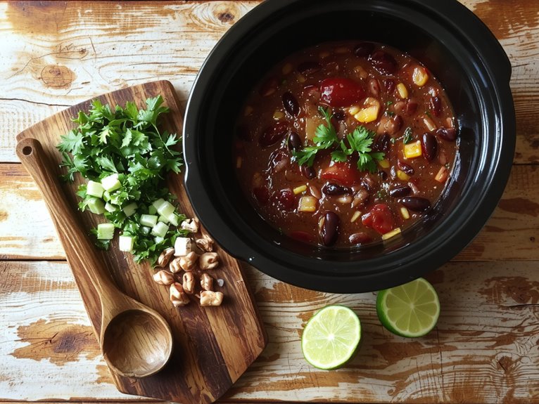 slow cooked spicy chili
