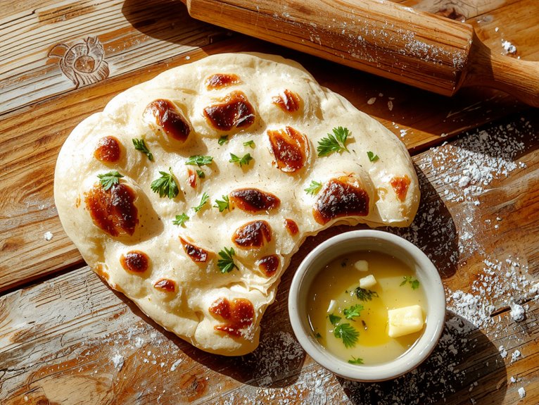 soft fluffy indian flatbread