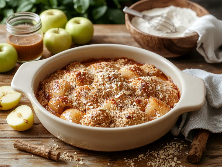 spiced apple buttery crumble