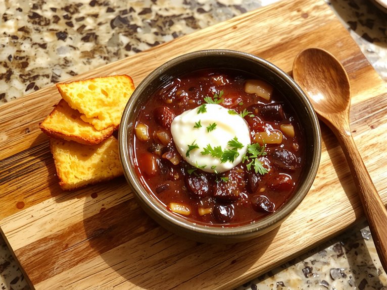 spicy beef bean soup