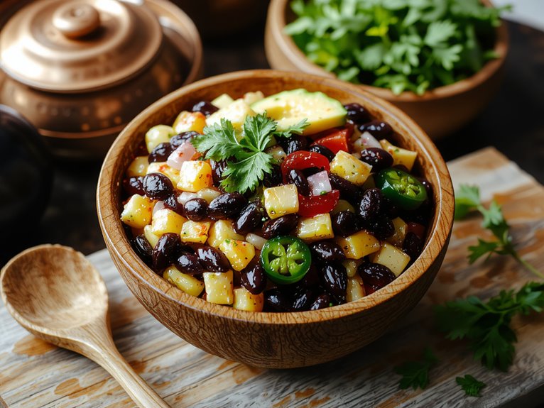 tasty bean salsa dip
