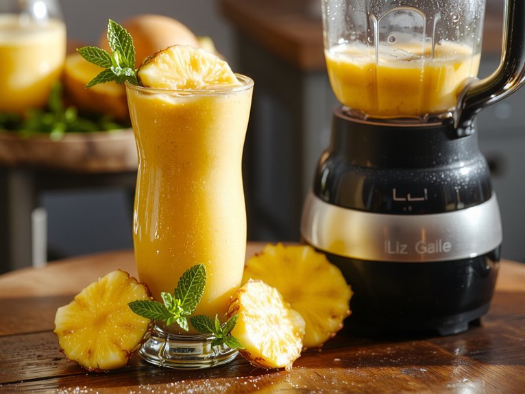 tropical creamy pineapple cocktail